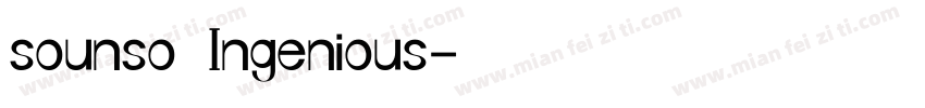 sounso Ingenious字体转换